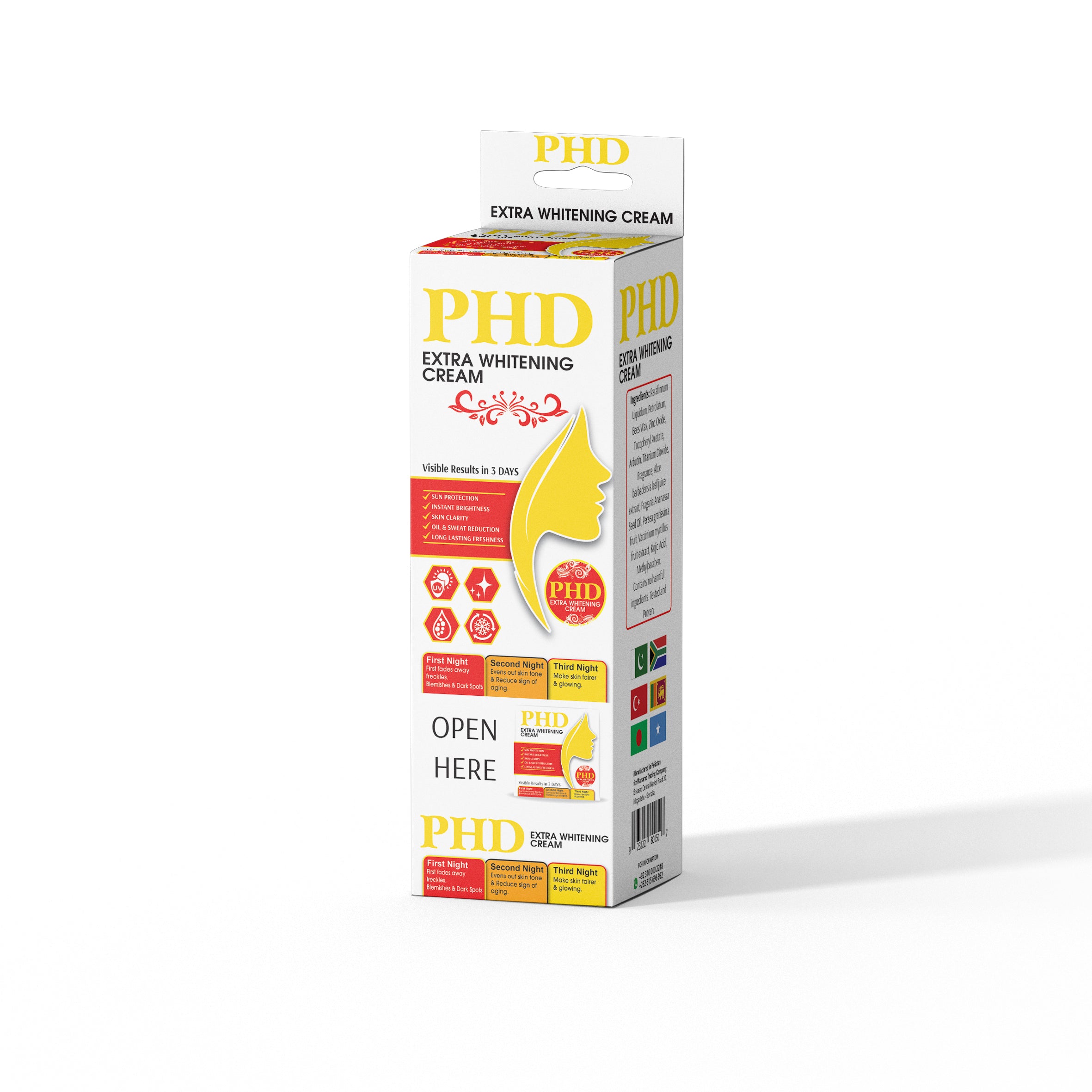 PHD extra whitening cream